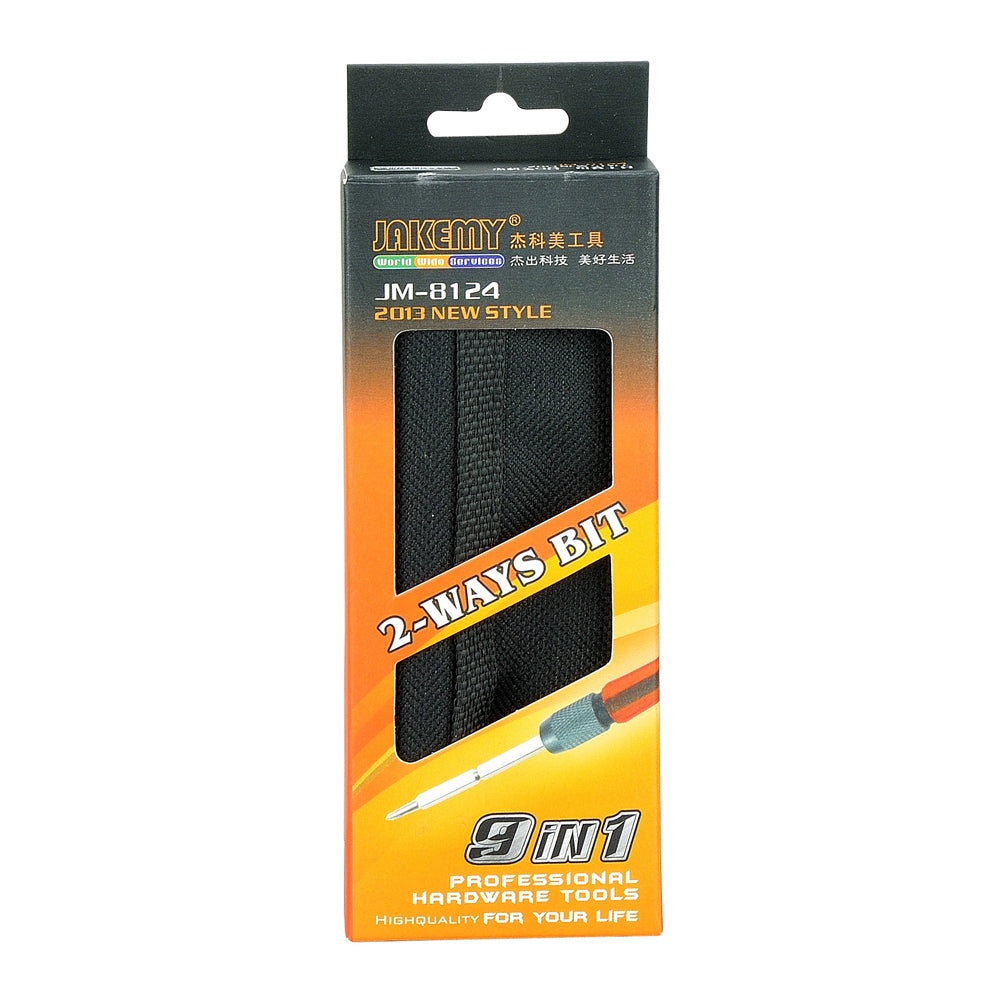 Jakemy JM-8124 9 in 1 Screwdriver 2-way Bits Portable Repair Tool Kits