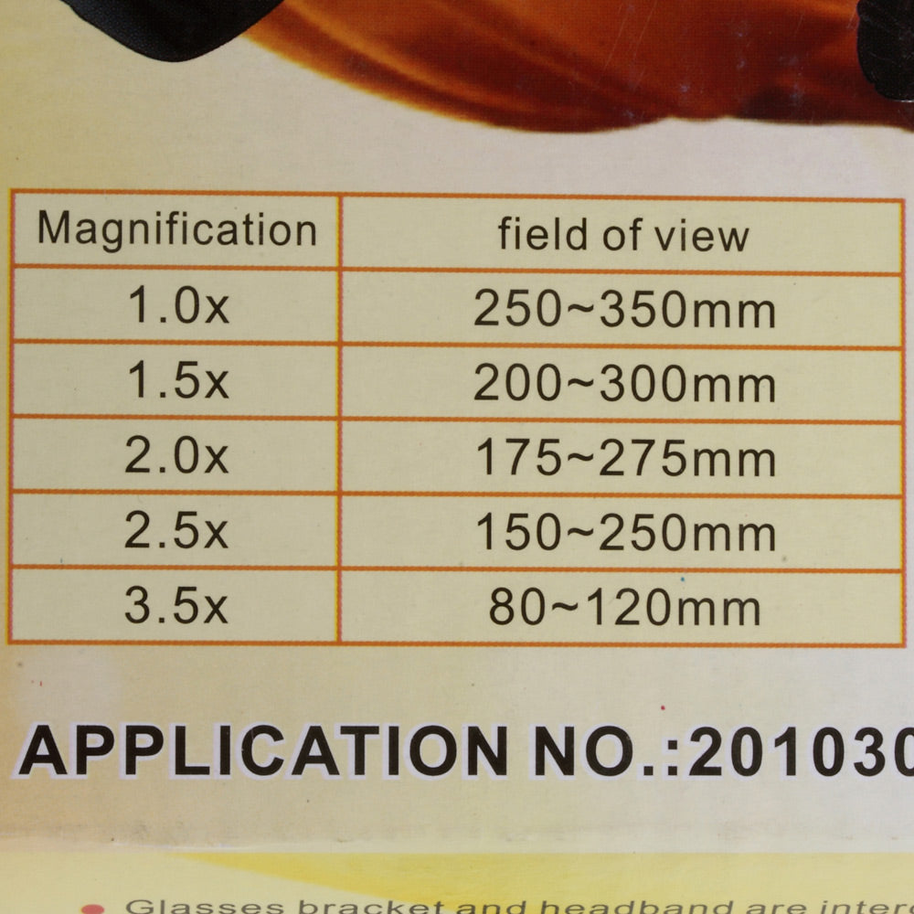 9892B Magnifying Glasses Magnifier with 2 LED Lamps and Headband