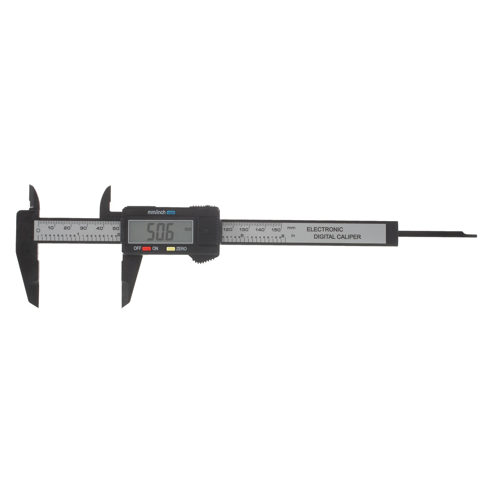 6-inch 150mm Carbon Fiber Composite Digital LCD Vernier Caliper Measurement Tool