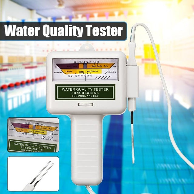 PC101 PH Meter Water Quality PH CL2 Chlorine Tester Level Meter for Swimming Pool