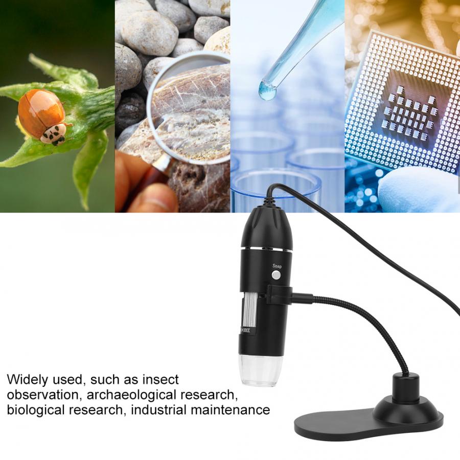 50X-1000X LED Digital USB Endoscope Camera Electronic Stereo Tweezers Microscope Magnifier