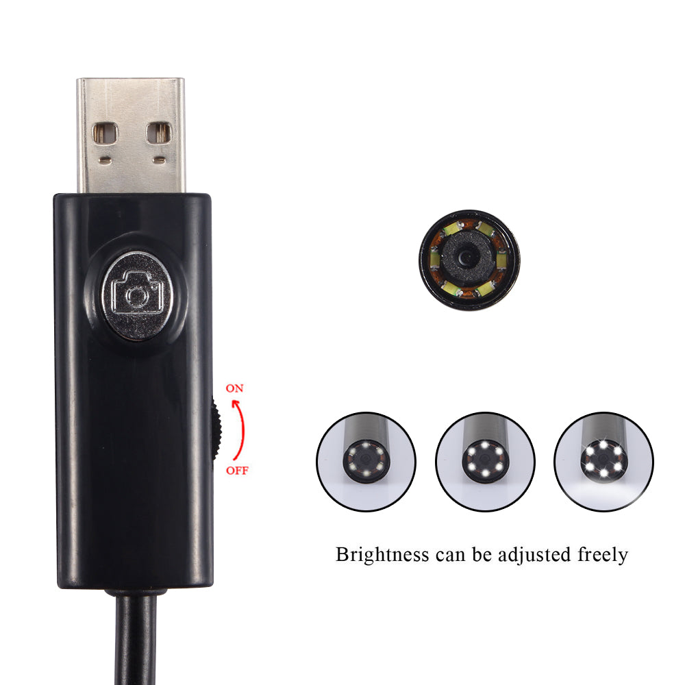 WiFi Connection 2M Cable 6-LED 8.5mm HD Lens USB Endoscope Inspection Tube Camera for iOS Android Windows