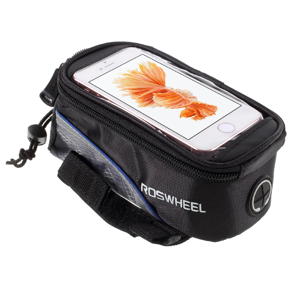 Uniqkart 4.2inch Bike Top Tube Bag Pouch for iPhone 5 5s SE (12496S) - Blue