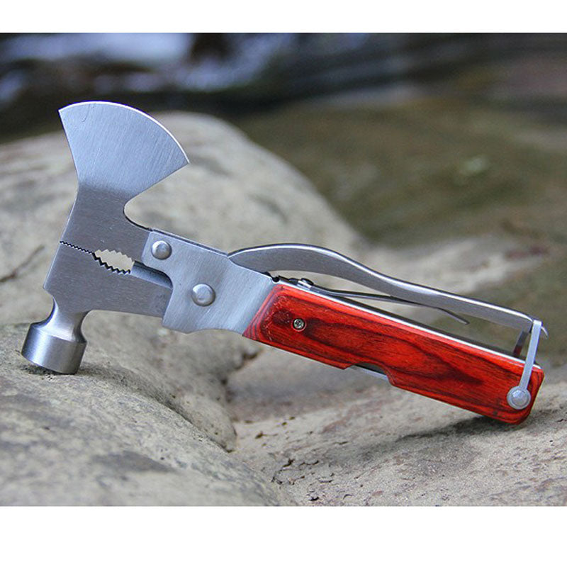 Aotu AT7577 Portable Multi-functional Ax Hammer Knife Cutter Plier with Bottle Opener Multi-tools