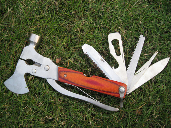 Aotu AT7577 Portable Multi-functional Ax Hammer Knife Cutter Plier with Bottle Opener Multi-tools