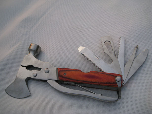 Aotu AT7577 Portable Multi-functional Ax Hammer Knife Cutter Plier with Bottle Opener Multi-tools