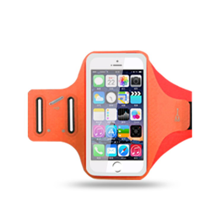 Multi-functional 6.2 inch Smartphones Sports Chinlon Lycra Armband Case for Running Fitness and Cycling, Phone Compartment Size: 8 x 16.5cm - Orange
