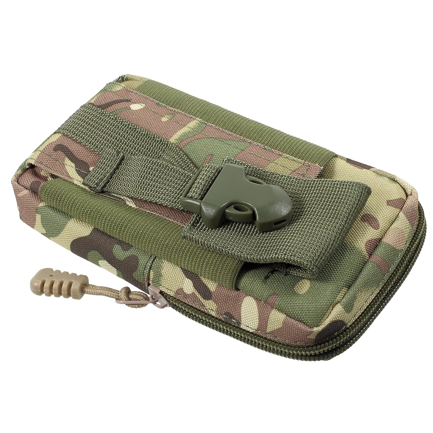 Waist Pack EDC Utility Gadget Bag with Cell Phone Holster Outdoor Tactical Pouch - Army Green Camouflage