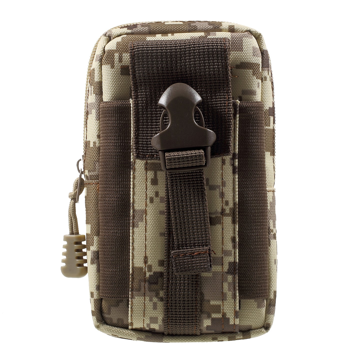 Utility Gadget Bag Waist Pack EDC with Cell Phone Holster - Brown Camouflage