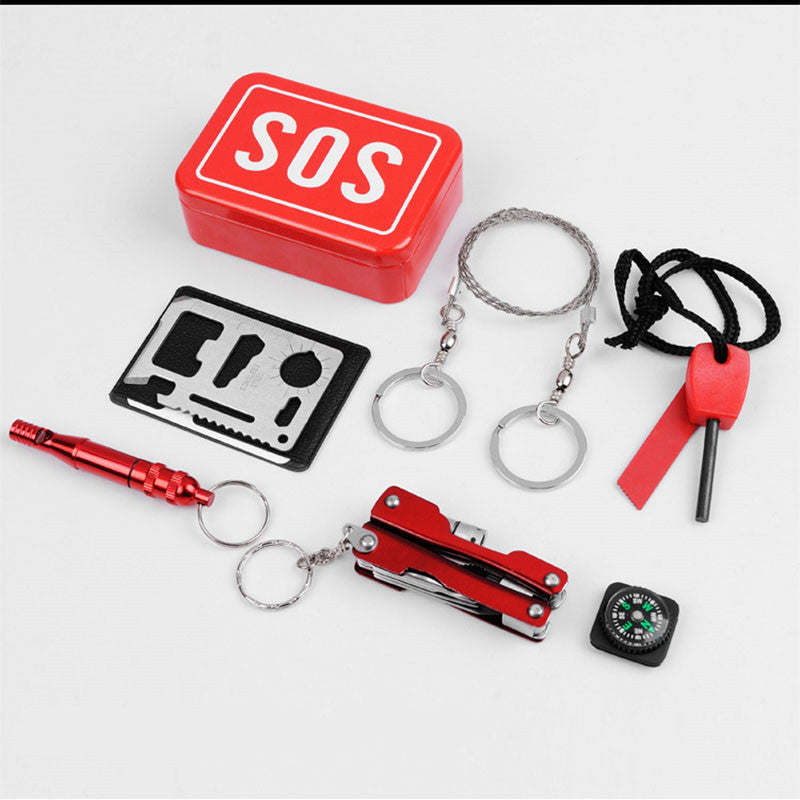 Multi-Functional Tool Sets Compass Whistle Knife for Camping, Hiking, Climbing