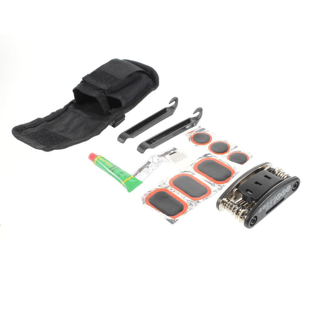 Multi Function Bicycle Repair Tool w/ Patch Kit & Tire Levers