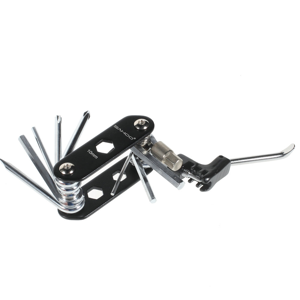 SAHOO 21255 Bike Bicycle Tool Set with Tire Repair Kit, Multifunctional Tool, Inflator Pump
