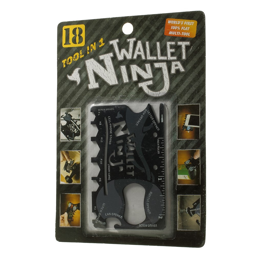 18-in-1 Multi-purpose Credit Card Size Pocket Camping Tool