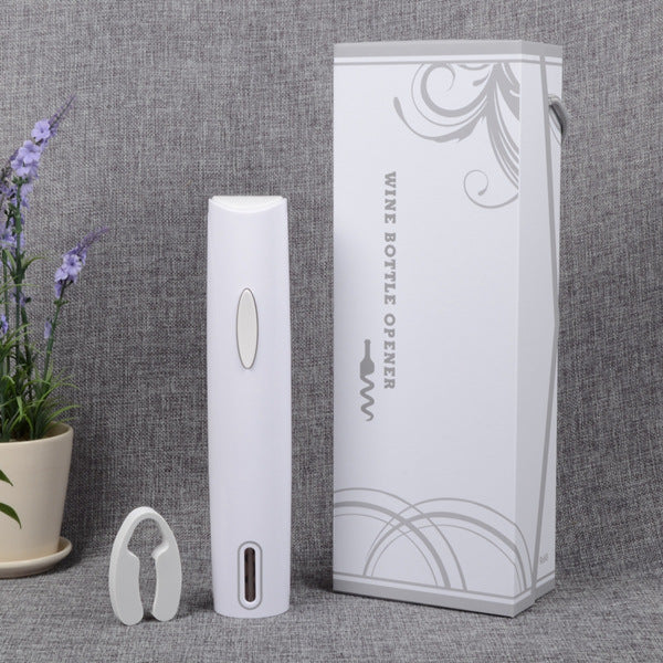 Electric Wine Opener Powered by Battery - White