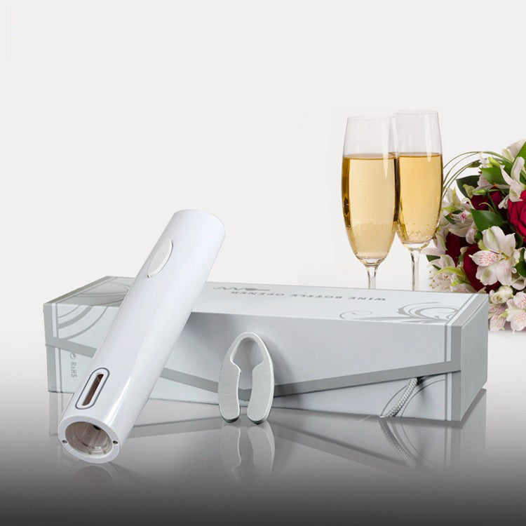 Electric Wine Opener Powered by Battery - White