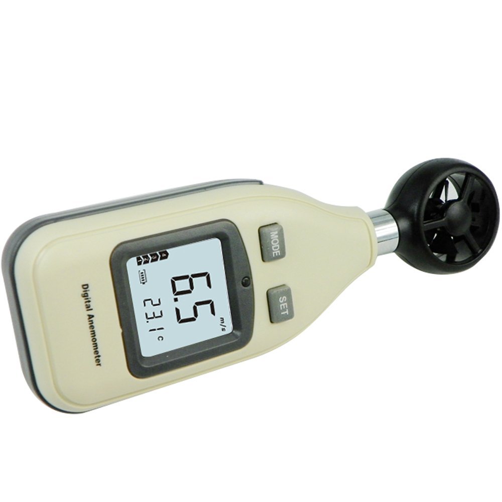 GM816A Electric LCD Handheld Anemometer Air Velocity Temperature Meter