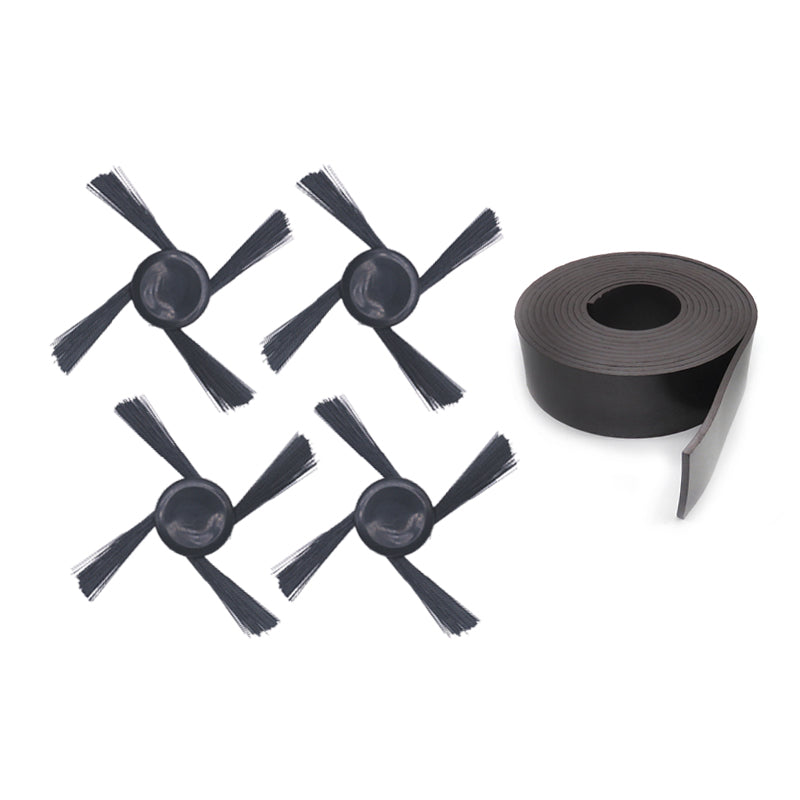 Uniqkart for Neato Mijia Stone Sweeping Robot Virtual Wall Magnetic Strip 2m M005+Side Brush N705*4 (MX728)