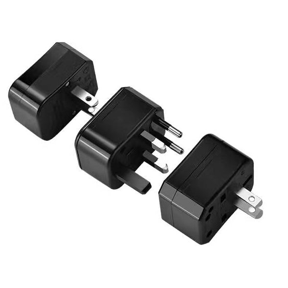 AC2 One USB Port Universal World Wide Travel Charger Adapter Travel Power Socket Converter - Black