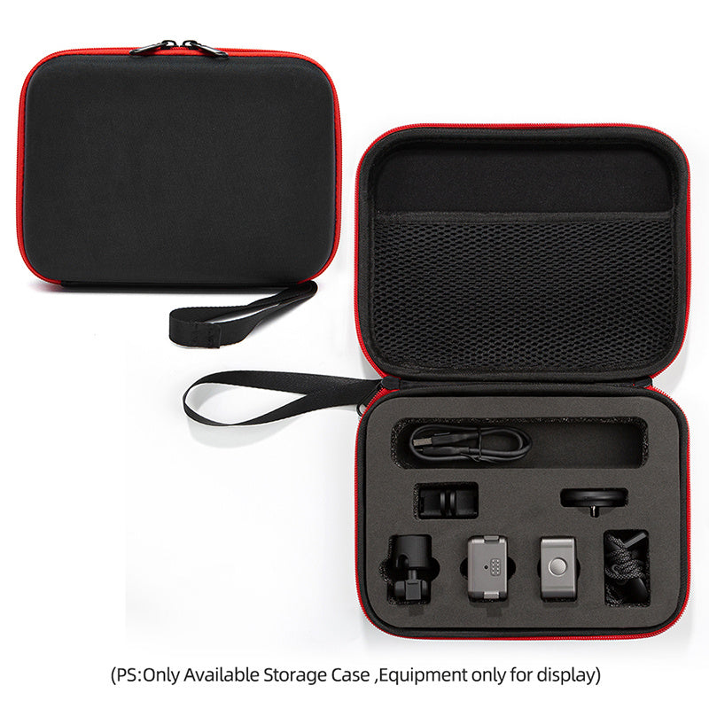 Uniqkart for DJI Action 2 Sports Camera Portable Storage Bag EVA Shockproof Carrying Case - Black/Black Liner
