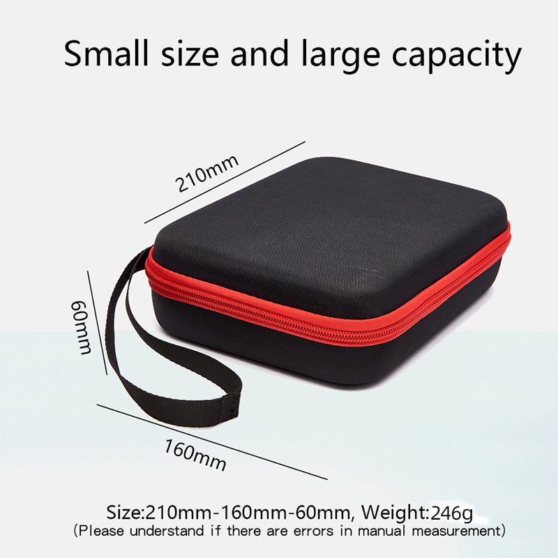 Uniqkart for DJI Action 2 Sports Camera Portable Storage Bag EVA Shockproof Carrying Case - Black/Black Liner