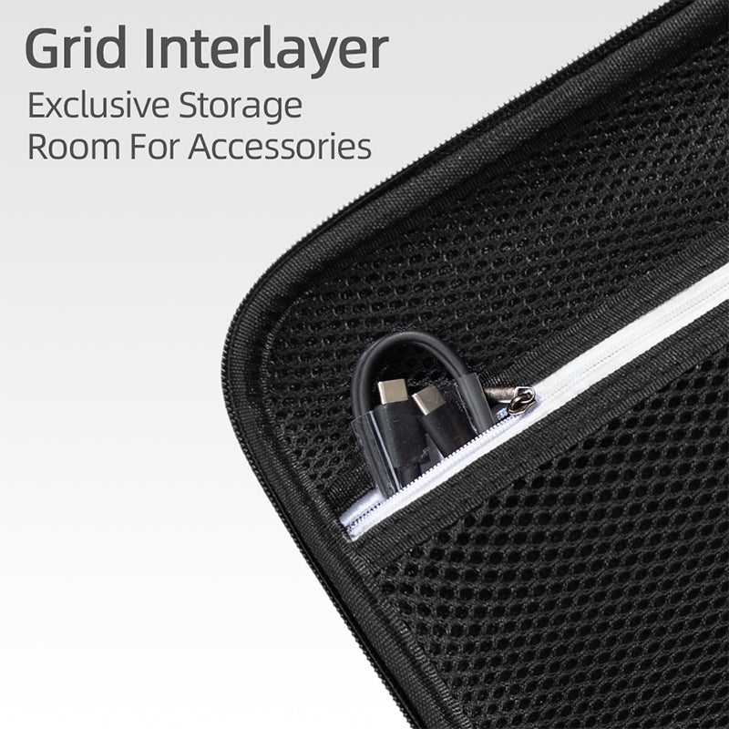 Portable Storage Bag for DJI OM 6, Handheld Gimbal Accessories Handbag Shockproof Carrying Case - Black / Black Liner