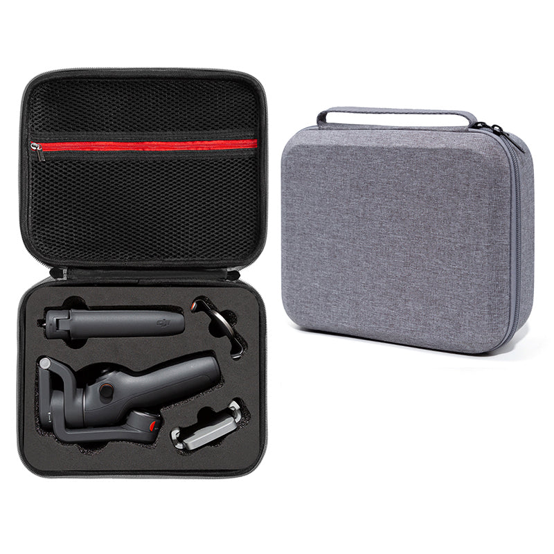 Portable Storage Bag for DJI OM 6, Handheld Gimbal Accessories Handbag Shockproof Carrying Case - Grey / Black Liner