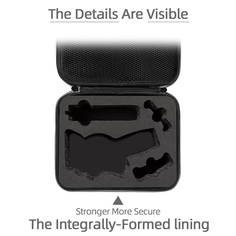 Portable Storage Bag for DJI OM 6, Handheld Gimbal Accessories Handbag Shockproof Carrying Case - Grey / Black Liner