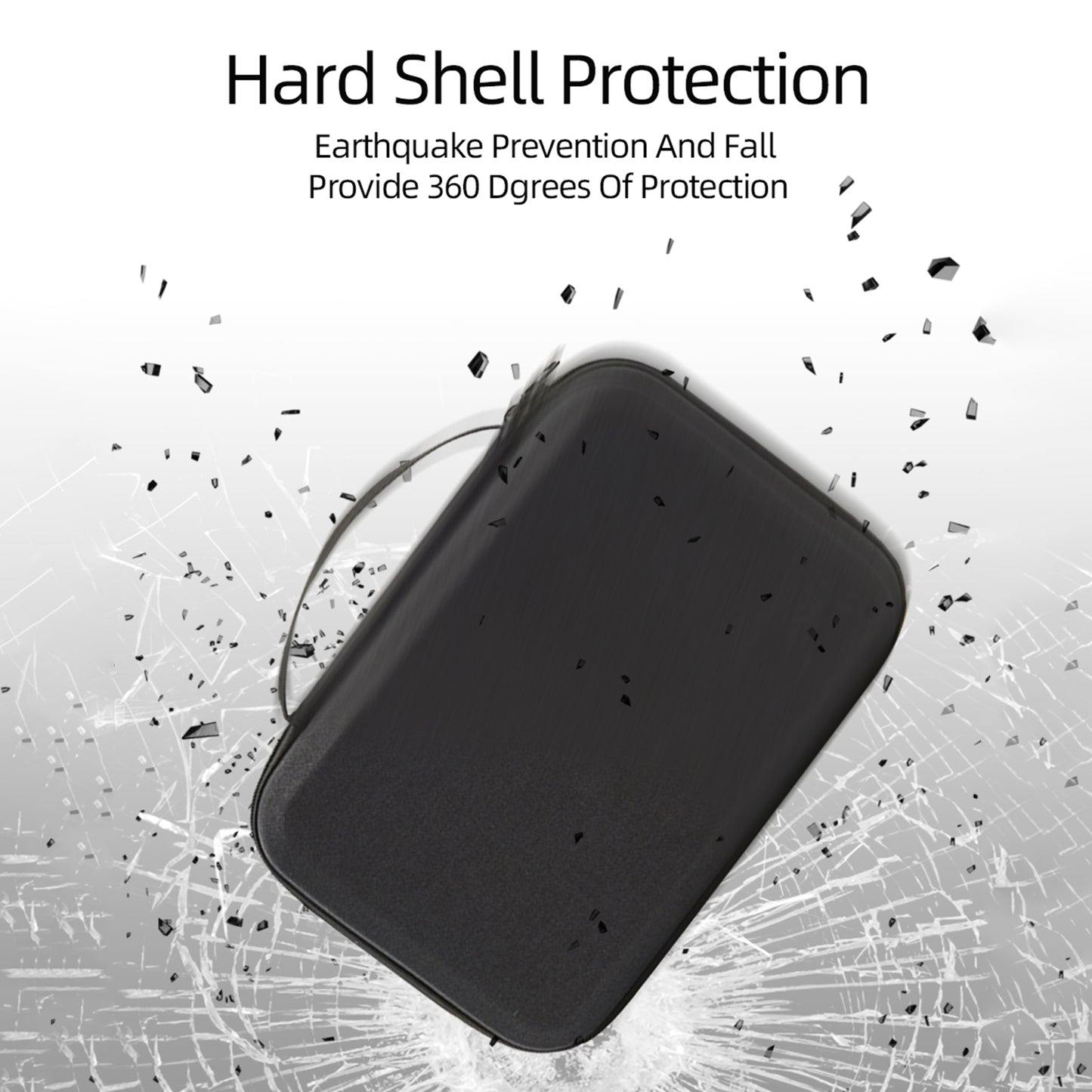 Storage Bag for DJI Osmo Action 3, Portable Camera Accessories Protection Box Carrying Case - Black