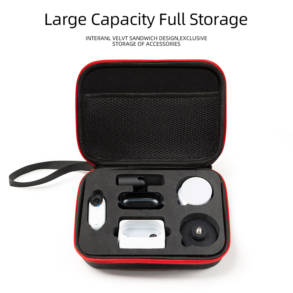 Uniqkart for Insta360 GO 3 Camera Protective Organizer Case Ant Cloth+EVA Storage Bag - Black