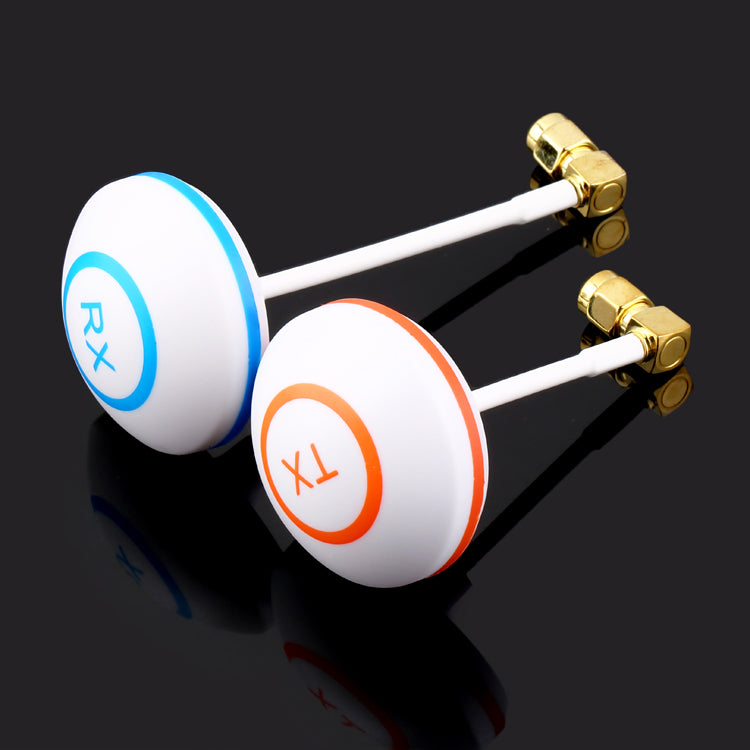 5.8GHz Circular Polarized Mushroom Antenna Set TX/RX for RC Quadcopter - Right Angle SMA Plug Inner Pin