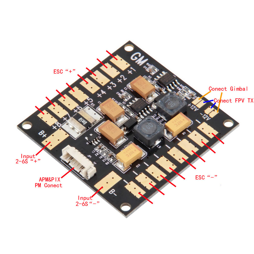 APM 3 in 1 Voltage Current Sensor BEC Connection Power Distribution Board