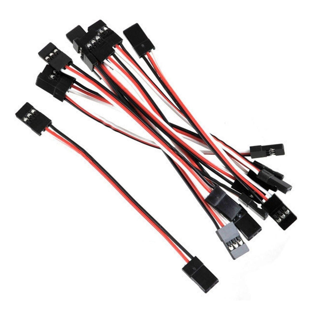 10Pcs 10cm Male to Male JR Plug Servo Extension Lead Wire Cable for RC Plane