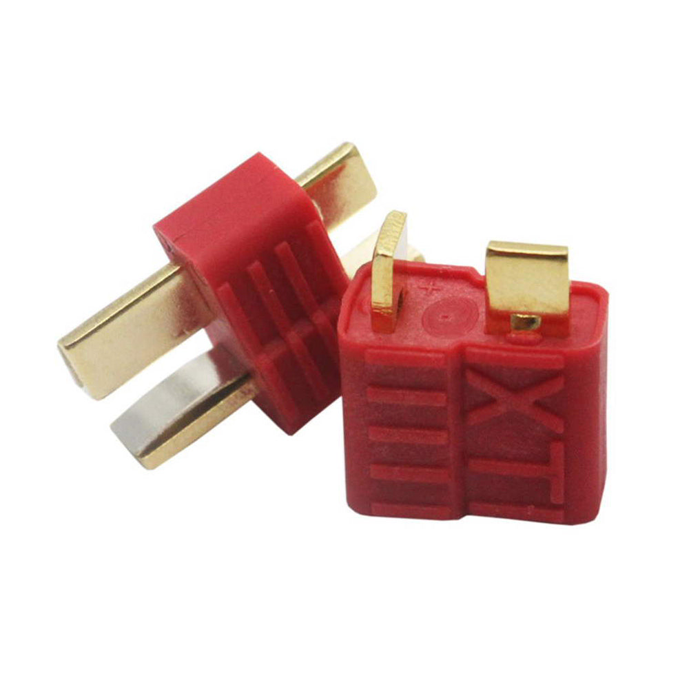 10 Pairs Non-Slip T Plug Male and Female Connectors for Deans RC Lipo Battery Helicopter