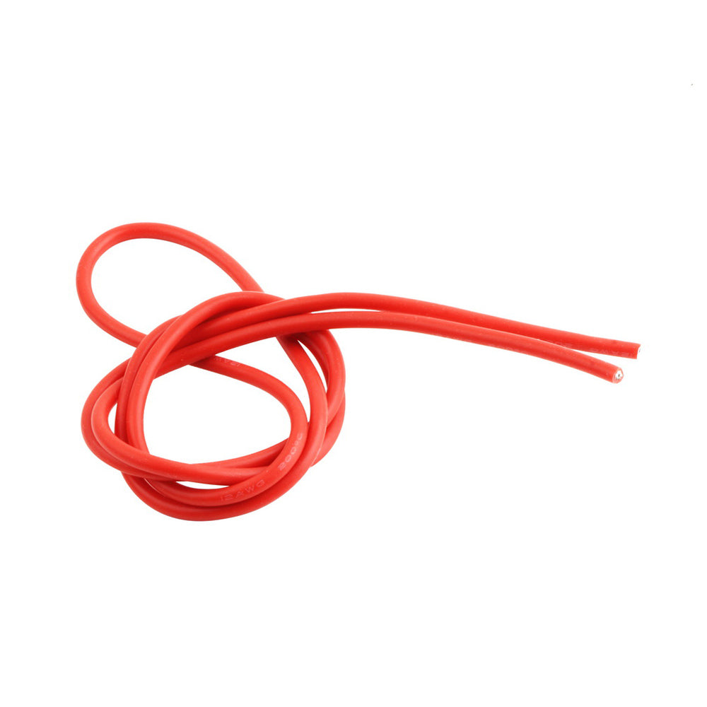 One Pair 12 AWG Heatproof Soft Silicon Wire Cable for Battery Connecting (1m Red + 1m Black)