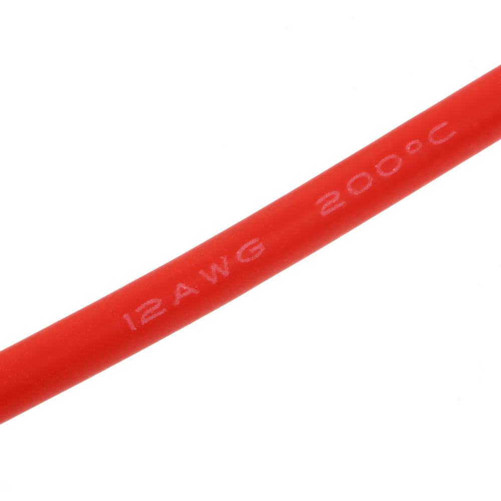One Pair 12 AWG Heatproof Soft Silicon Wire Cable for Battery Connecting (1m Red + 1m Black)