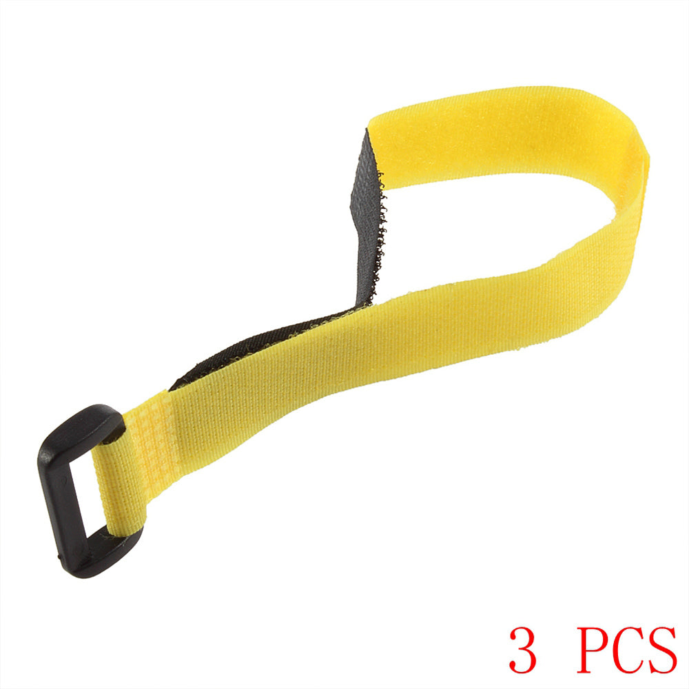 3Pcs Lithium Battery Pack Straps Holder for RC Plane Car / Boat Model - Yellow