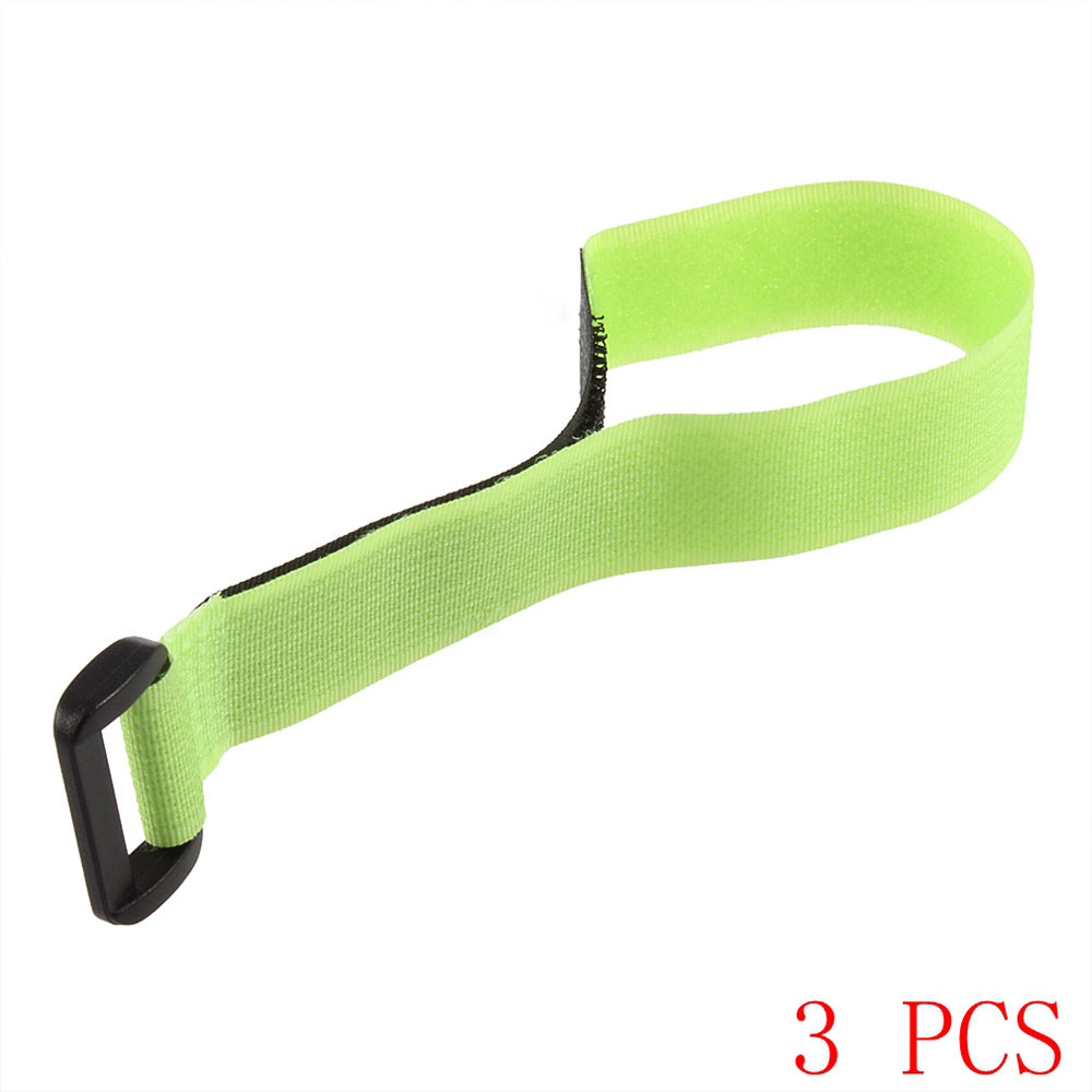 3Pcs Lithium Battery Pack Straps Holder for RC Plane Car / Boat Model - Green