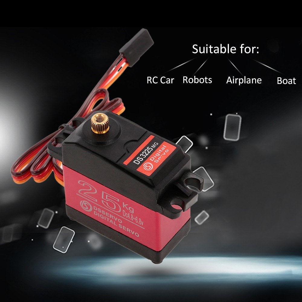 DSSERVO DS3225 25kg Metal Gear Waterproof Large Torque Digital Steering Servo for RC Cars