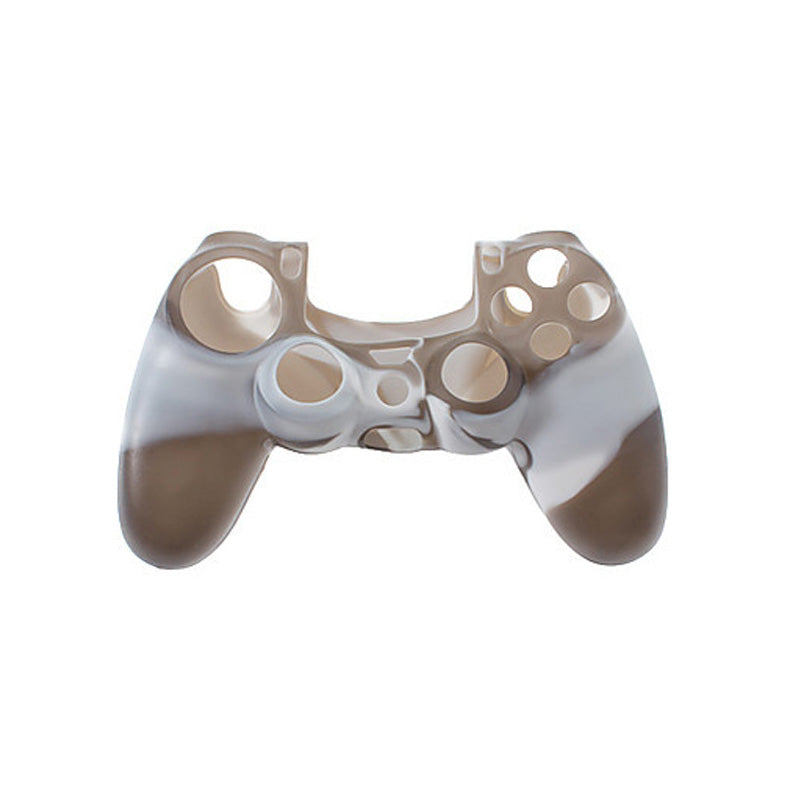 Handle Camouflage Silicone Cover For Sony PS4 - White/Coffee