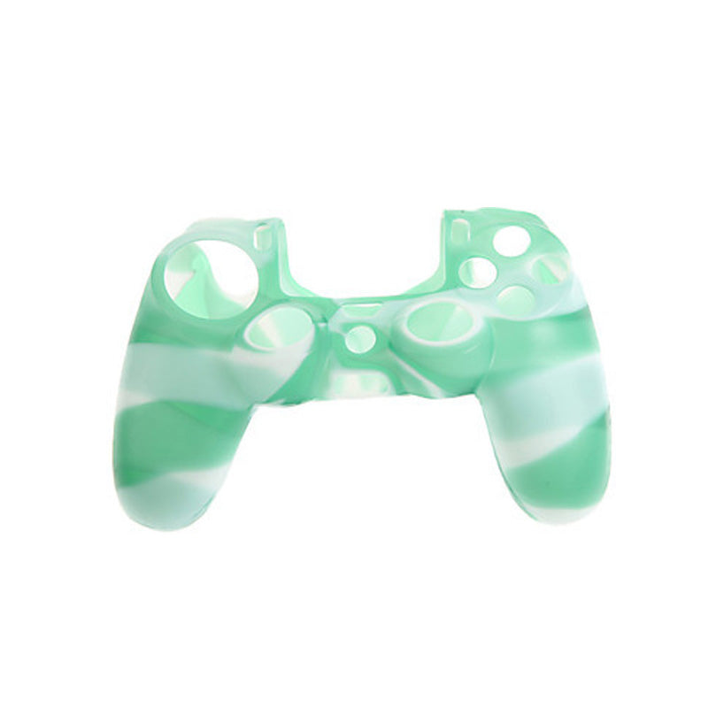 Handle Camouflage Silicone Cover For Sony PS4 - White/Green