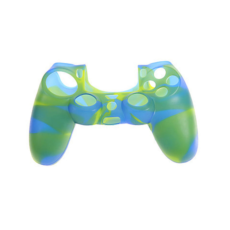 Handle Camouflage Silicone Cover For Sony PS4 - Blue/Green