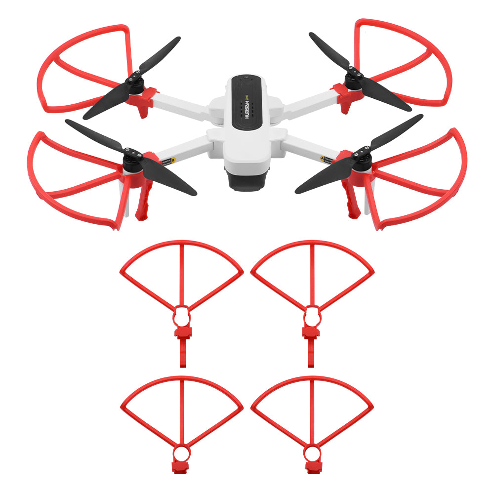 4PCS/Set Propeller Guard Protector + Extension Landing Gear Legs for Hubsan Zino H117S - Red
