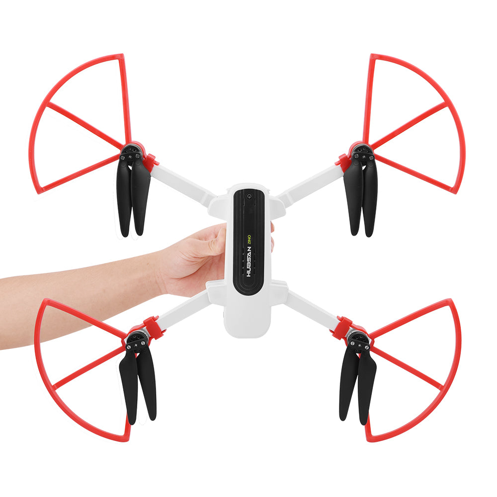 4PCS/Set Propeller Guard Protector + Extension Landing Gear Legs for Hubsan Zino H117S - Red