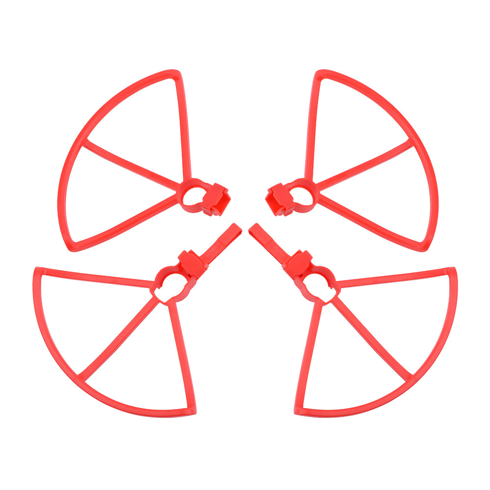 4PCS/Set Propeller Guard Protector + Extension Landing Gear Legs for Hubsan Zino H117S - Red