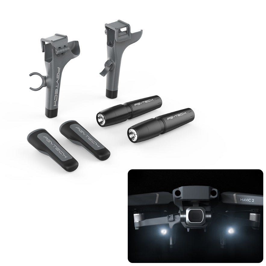 PGYTECH Landing Gear Extensions LED Head Lamp Light Set for DJI Mavic