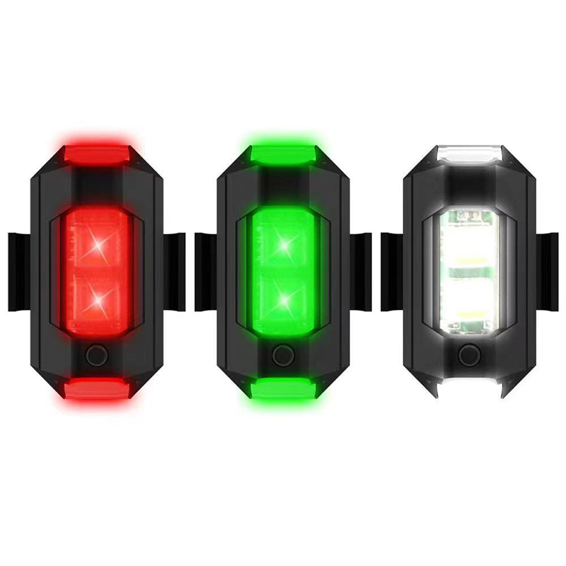 Rechargeable LED Anti-collision Warning Light Mini Flashing Light Motorcycle Drone Strobe Lamp