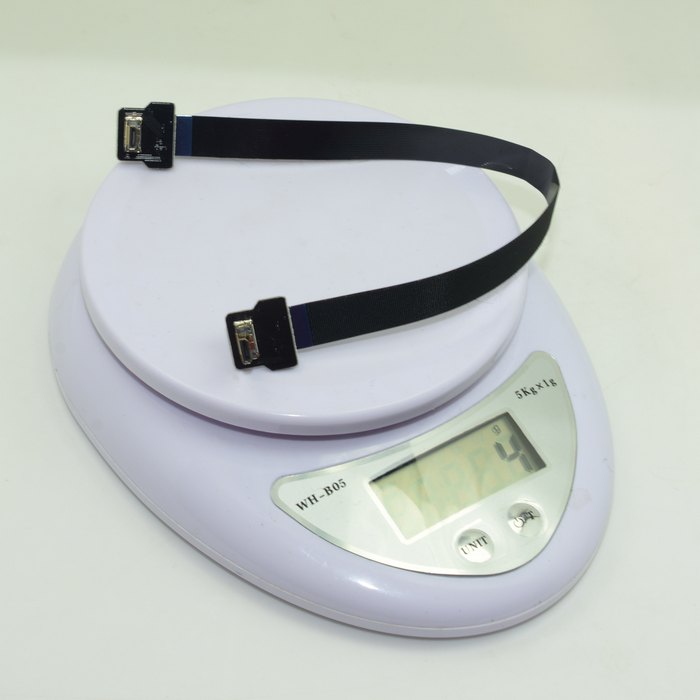 90 Degree Down Angled FPV Micro HDMI Male to Up Angled Micro HDMI Male FPC Flat Cable