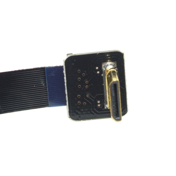 90 Degree Down Angled FPV Mini HDMI Male to HDMI Male FPC Flat Cable for Multicopter Aerial Photography