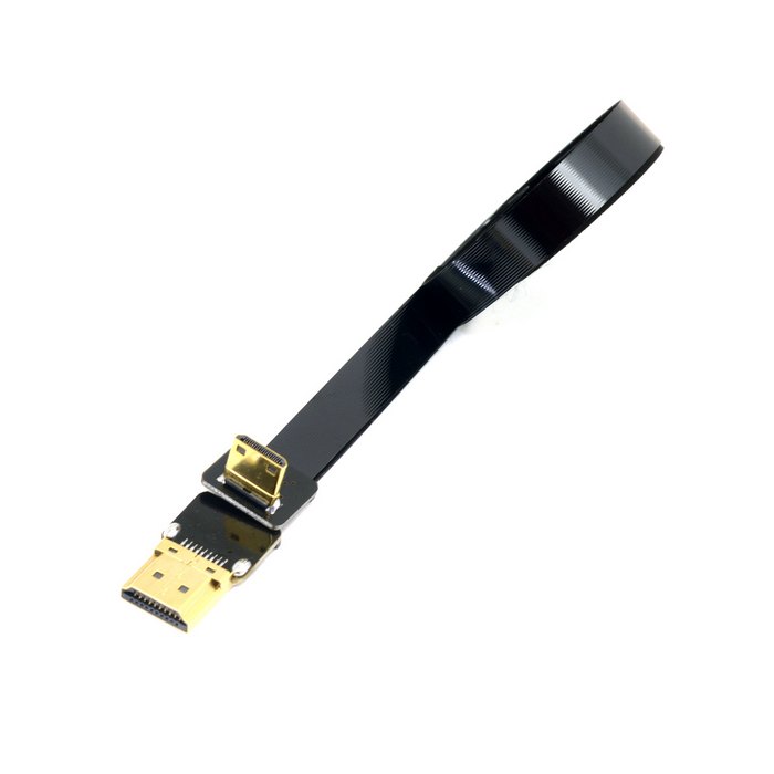 90 Degree Down Angled FPV Mini HDMI Male to HDMI Male FPC Flat Cable for Multicopter Aerial Photography