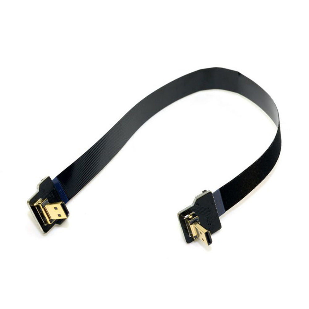 90 Degree Down Angled FPV Micro HDMI Male to HDMI Male FPC Flat Cable for Multicopter Aerial Photography
